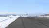 landingsbaan in de winter